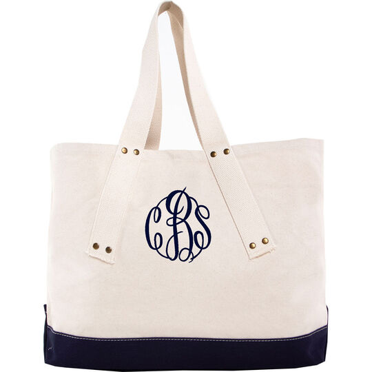 Personalized Canvas Grommet Tote
